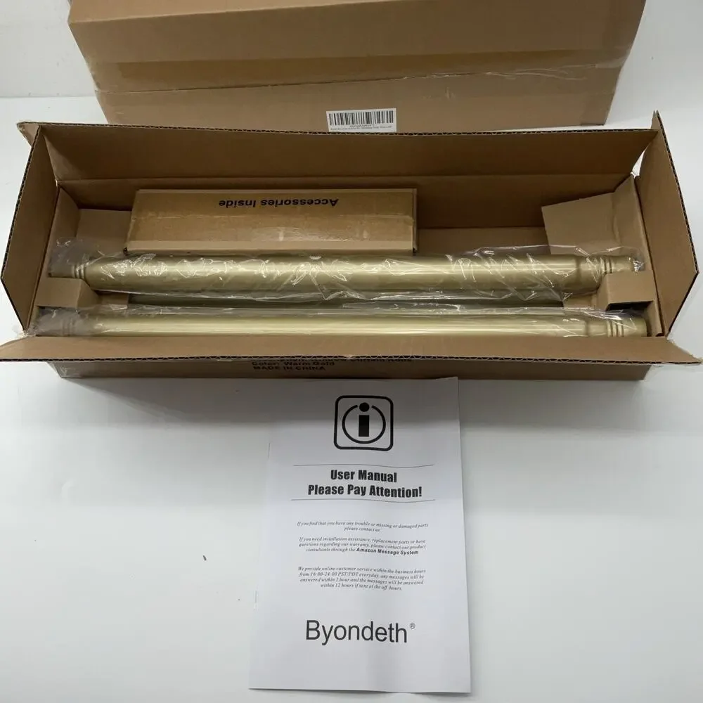 Byondeth Curtain Rods for Windows 16 to 88 Inches Adjustable Length 1 Inch